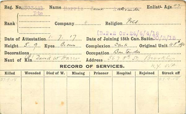 Record of Service