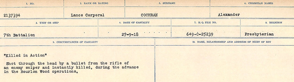 Circumstances of Death Registers