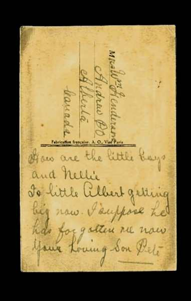 Back of cross stitch postcard 2