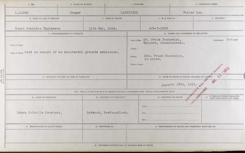Circumstances of death registers