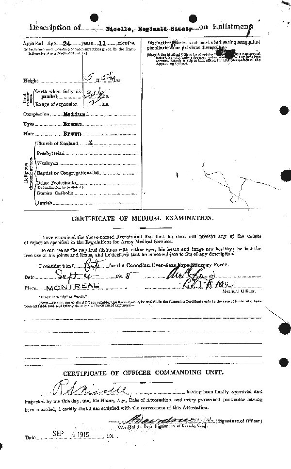 Attestation Papers (Reverse)