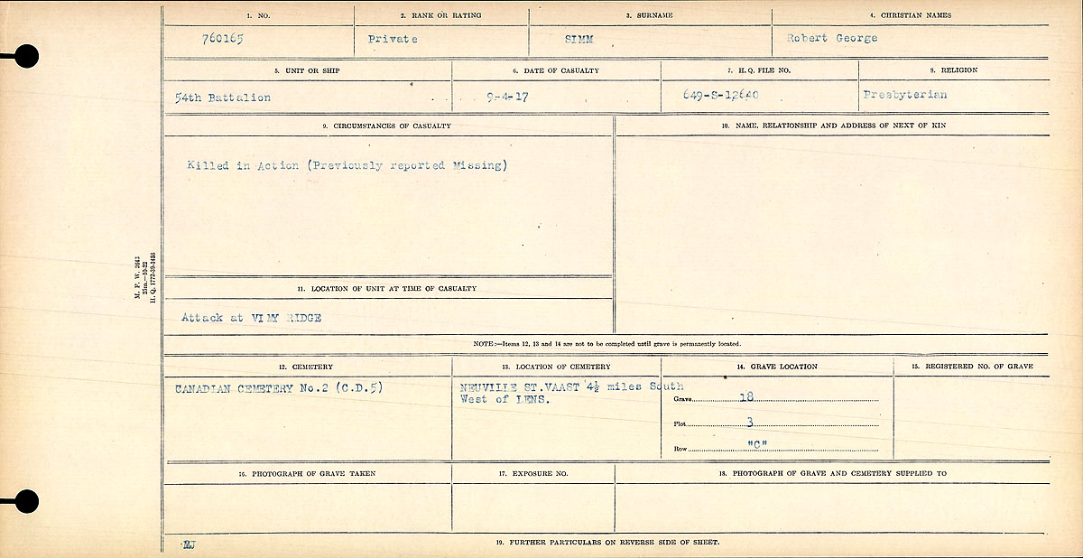 Circumstances of death registers