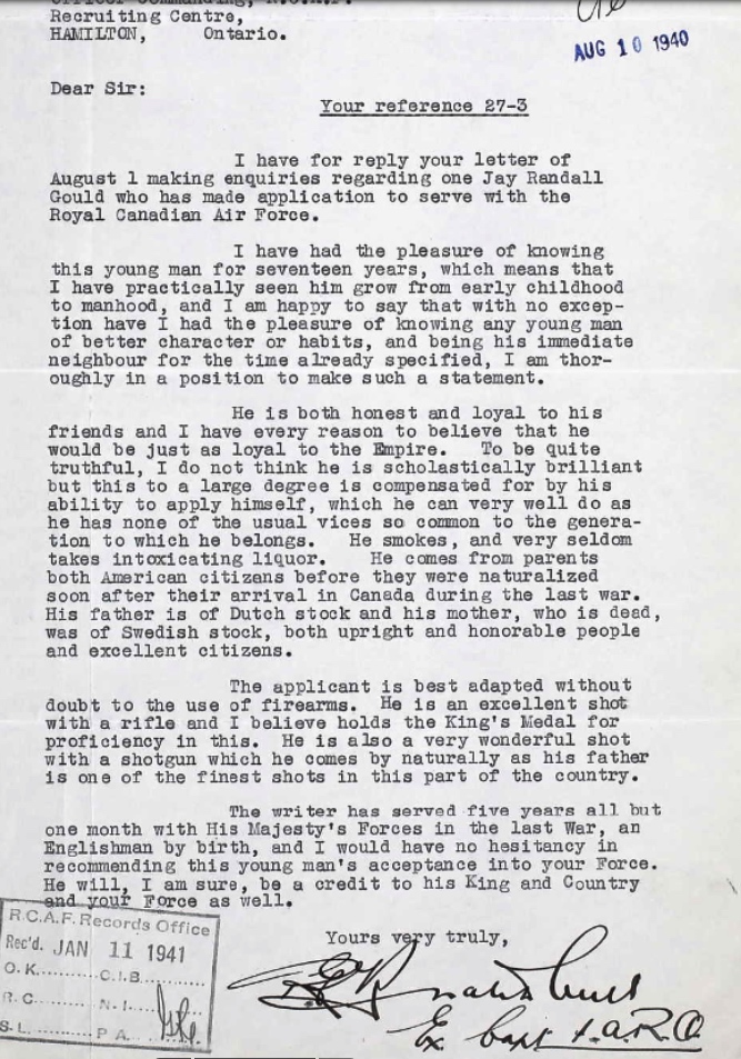 Letter of recommendation