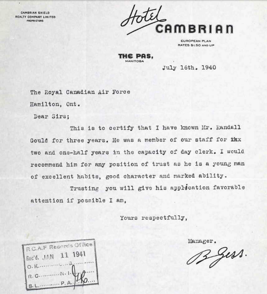 Letter of recommendation