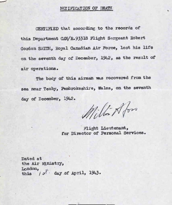 Notification of Death