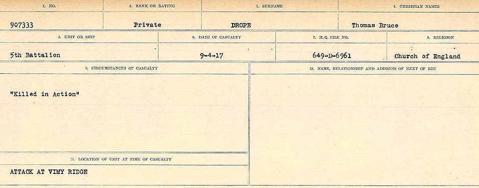 Circumstances of death registers