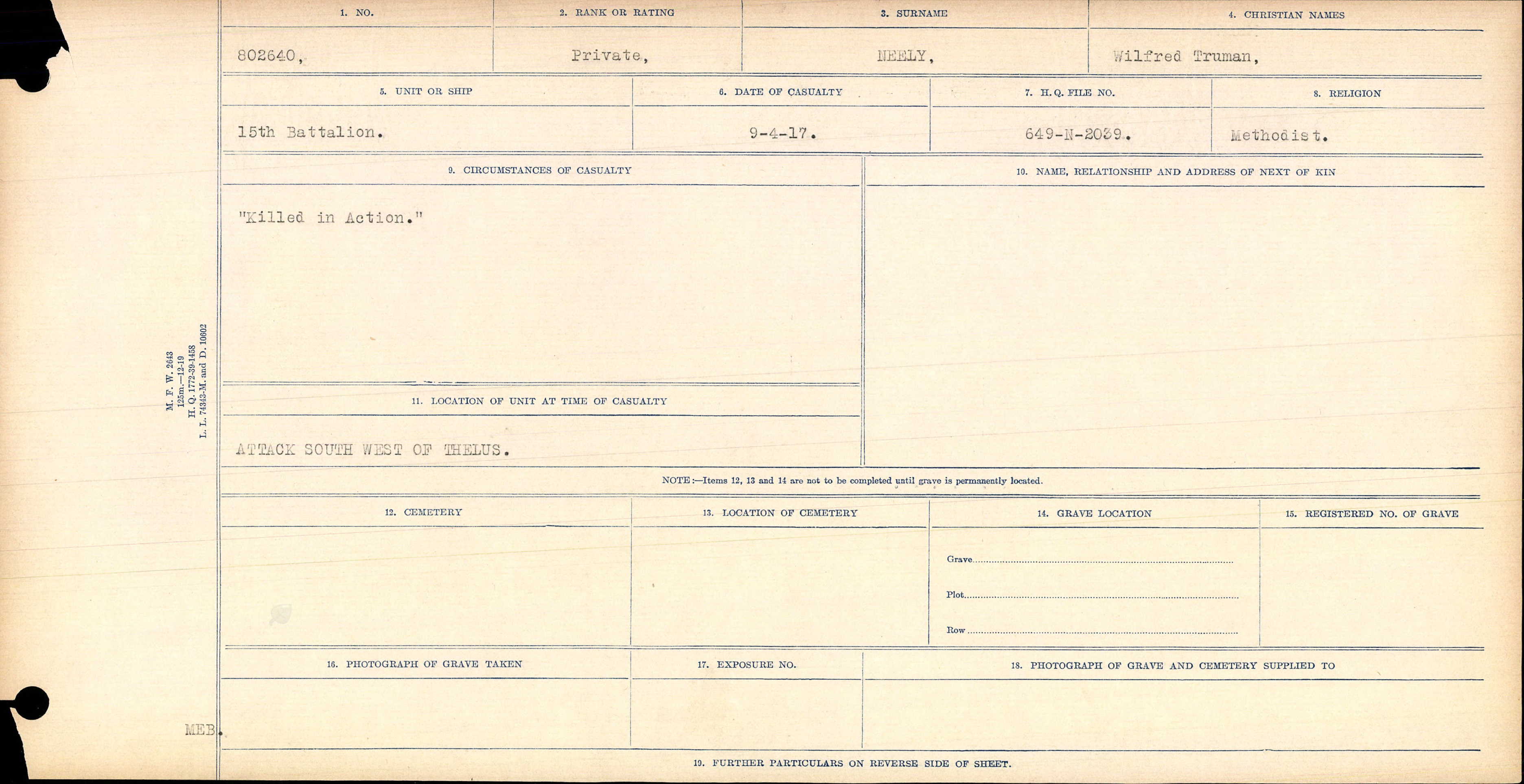 Circumstances of Death Registers