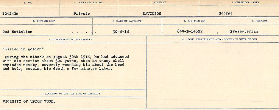 Circumstances of death registers
