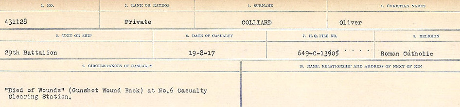 Circumstances of Death Registers
