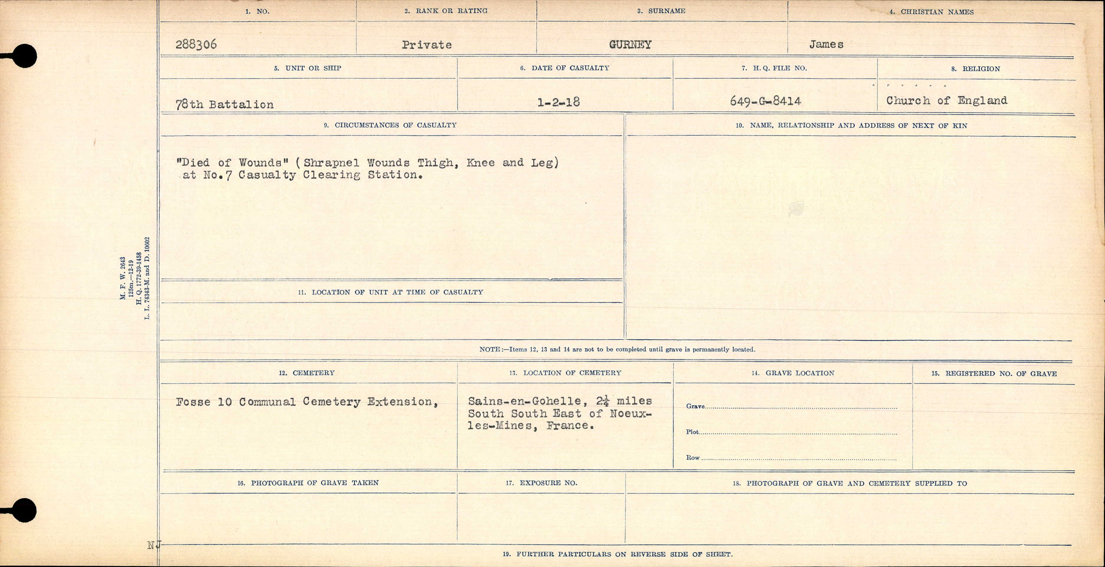 Circumstances of death