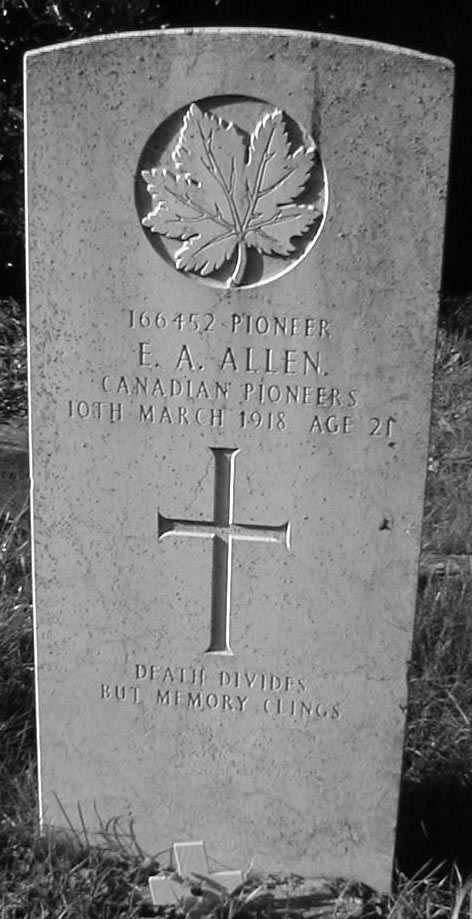 Headstone of Alfred E. Allen
