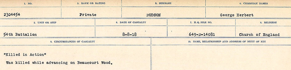 Circumstances of death registers
