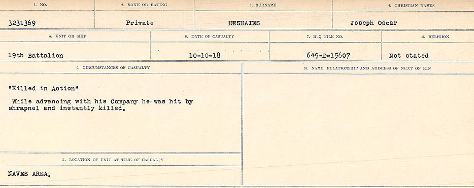 Circumstances of death registers