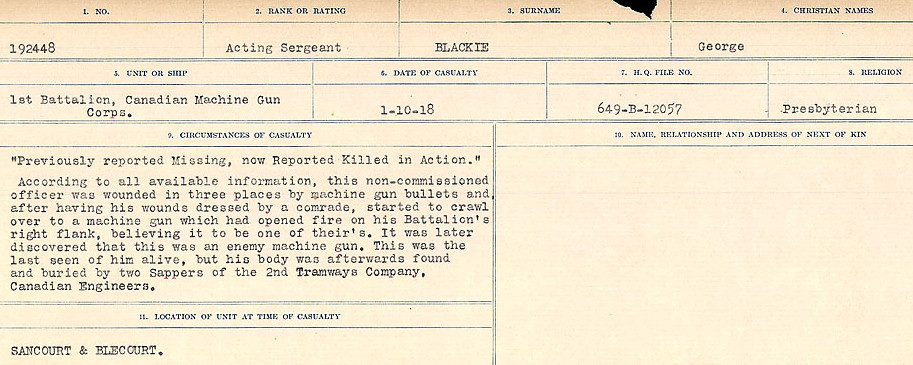 Circumstances of Death Registers