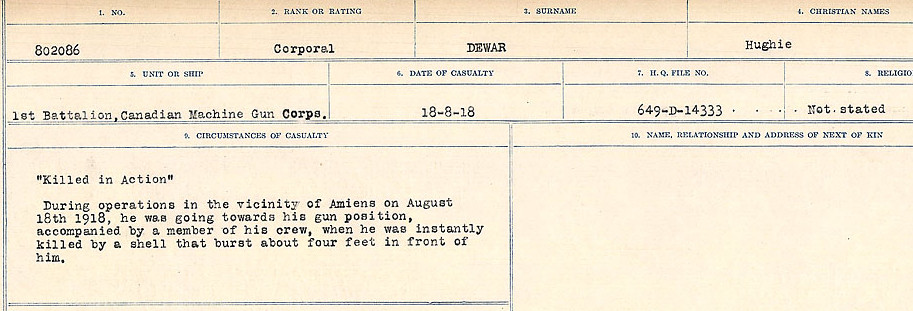 Circumstances of death registers