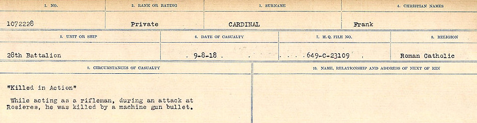 Circumstances of Death Registers