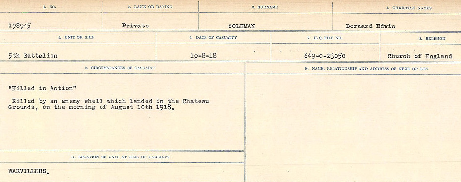 Circumstances of Death Registers