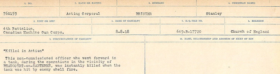 Circumstances of Death Registers