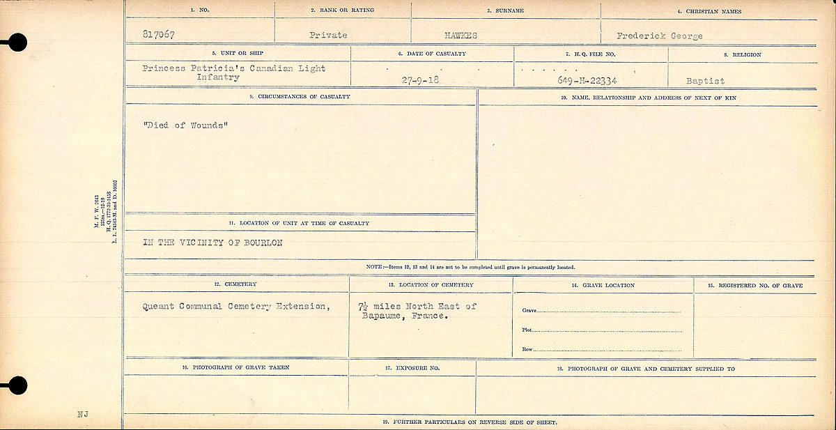 Circumstances of death registers