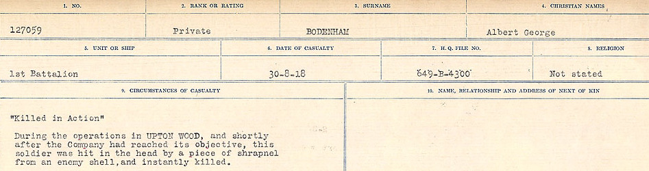 Circumstances of Death Registers