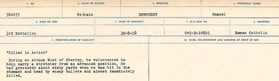 Circumstances of death registers