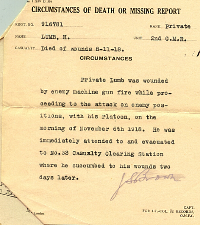 Circumstances of Death