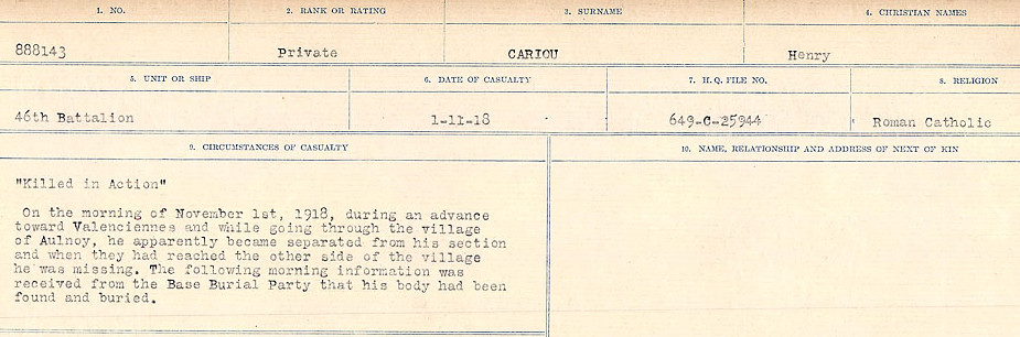 Circumstances of Death Registers