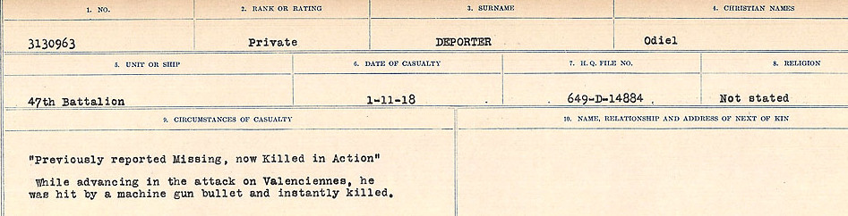 Circumstances of death registers