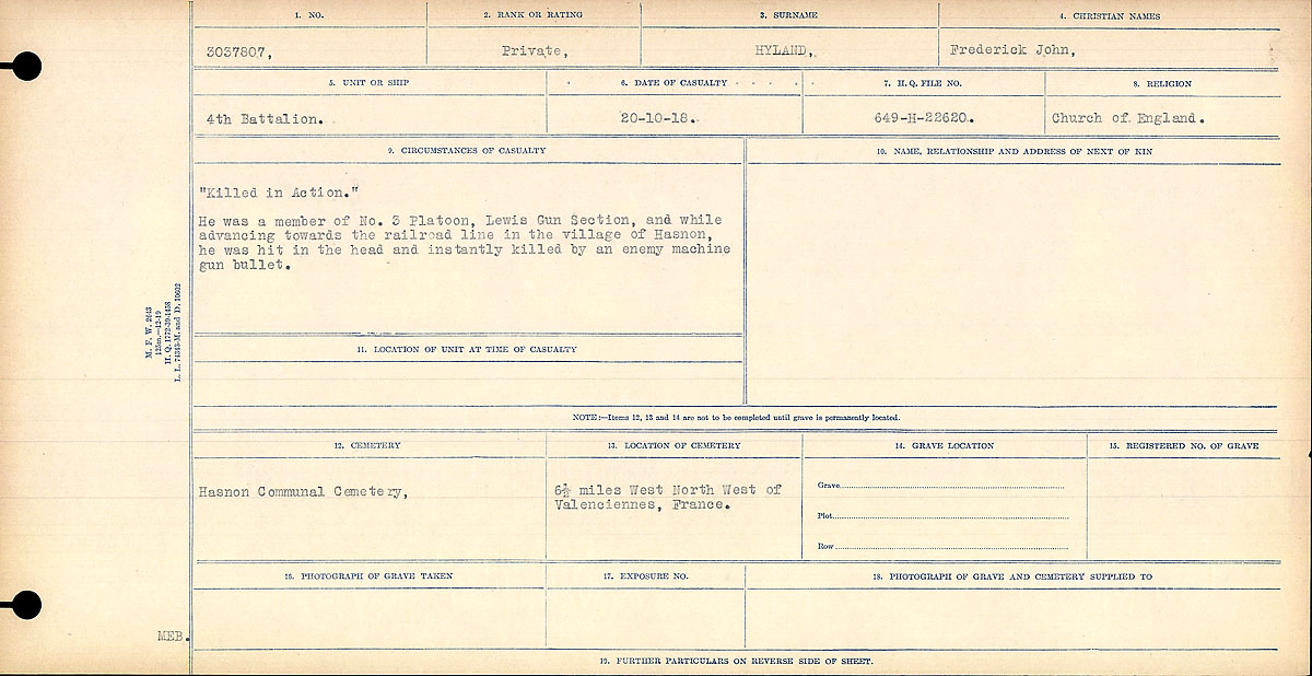 Circumstances of death registers