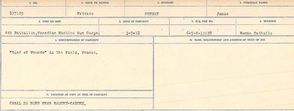 Registres de circonstances du décès