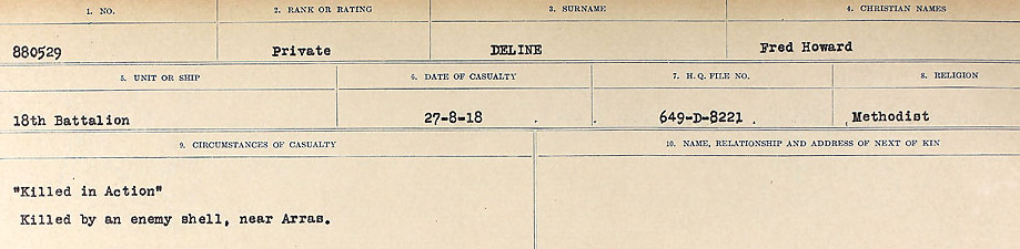 Registres de circonstances du décès