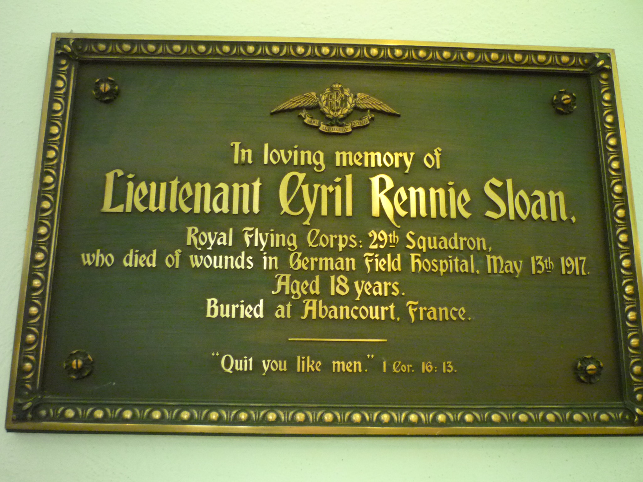 Memorial Plaque