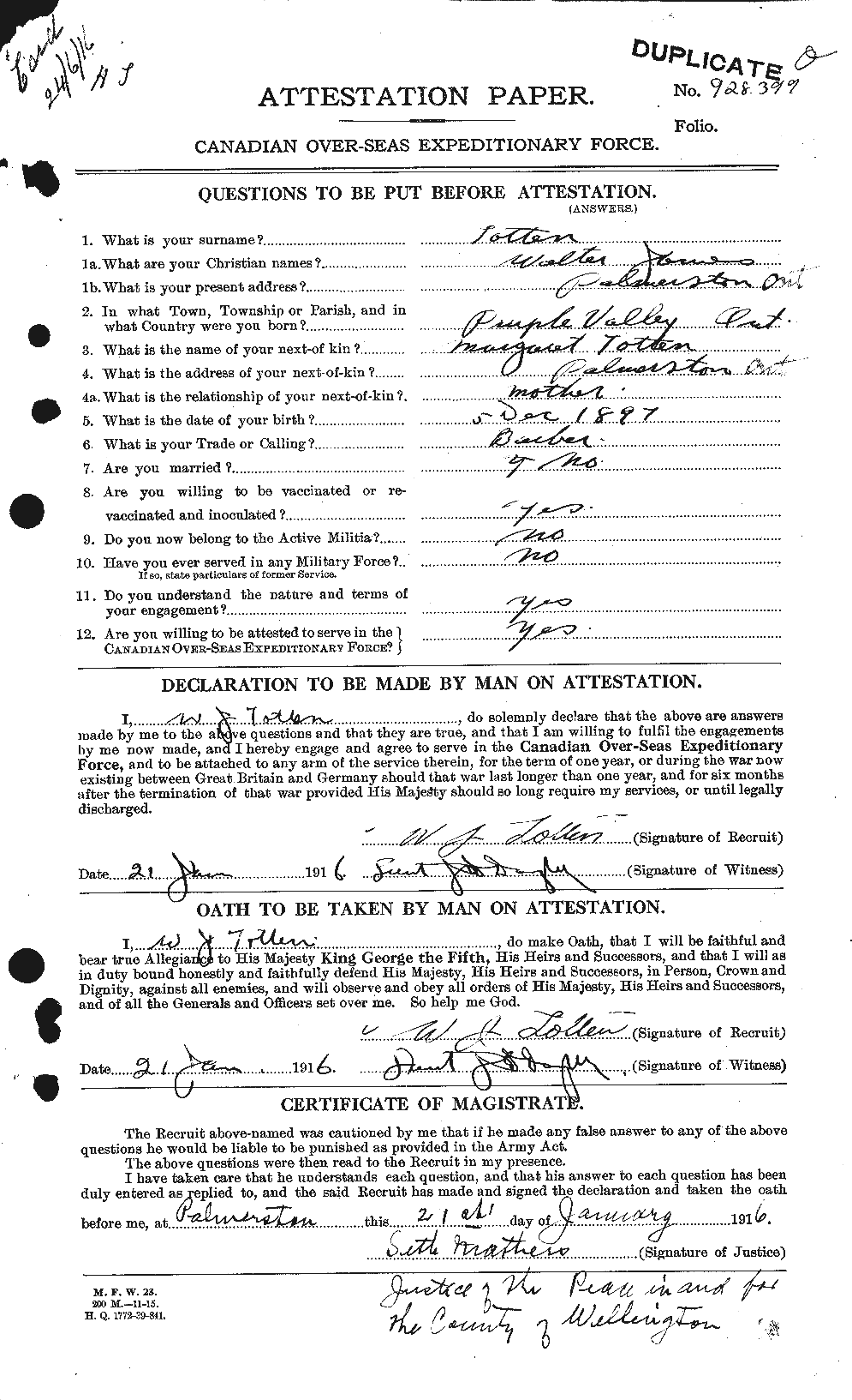 Feuille d'engagement