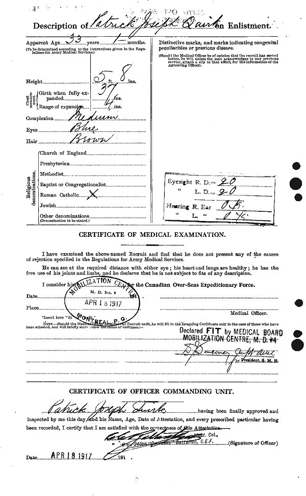 Attestation Papers (Back)