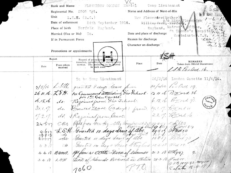 États de service (face)