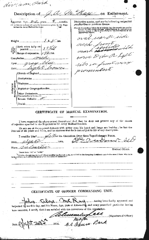 Attestation Papers (Reverse)