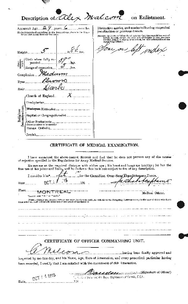 Attestation Papers (Reverse)