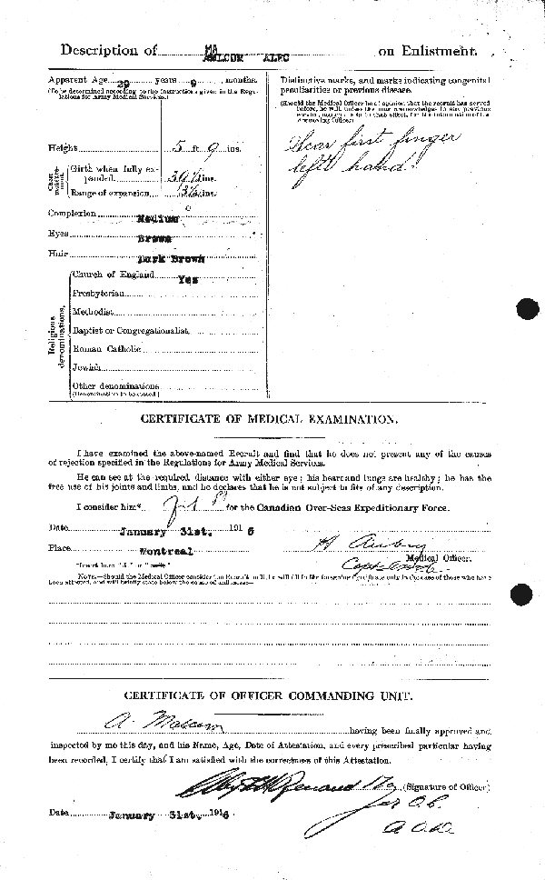 Attestation Papers (Reverse)