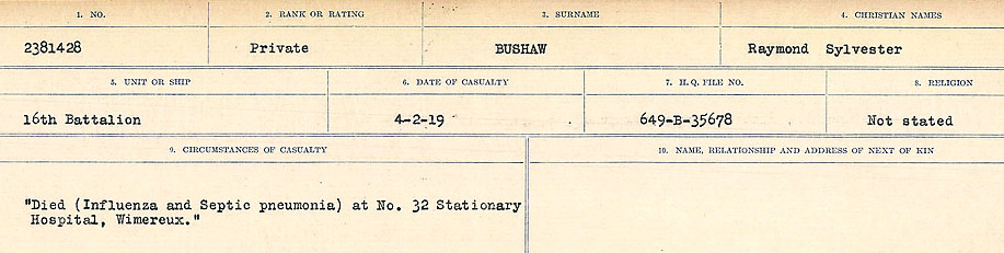 Circumstances of Death Registers