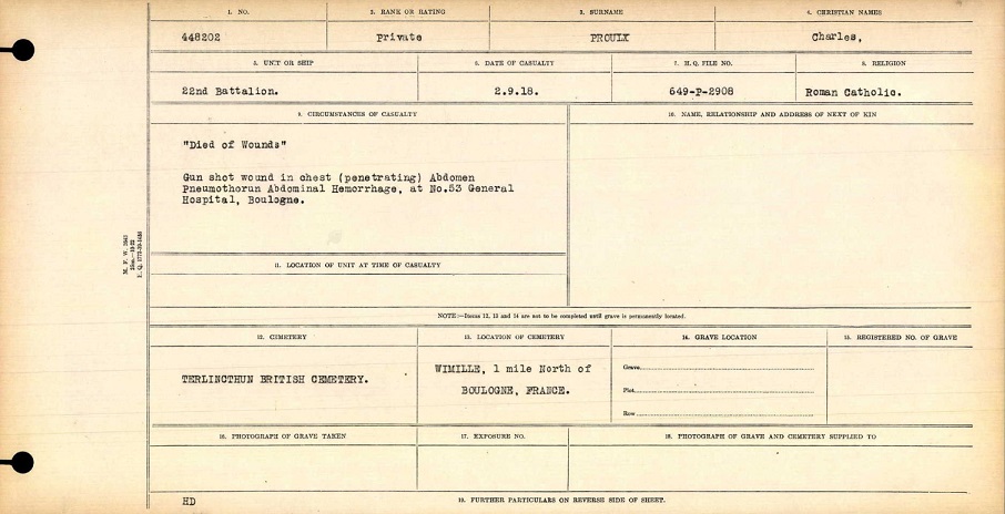 Circumstances of death registers