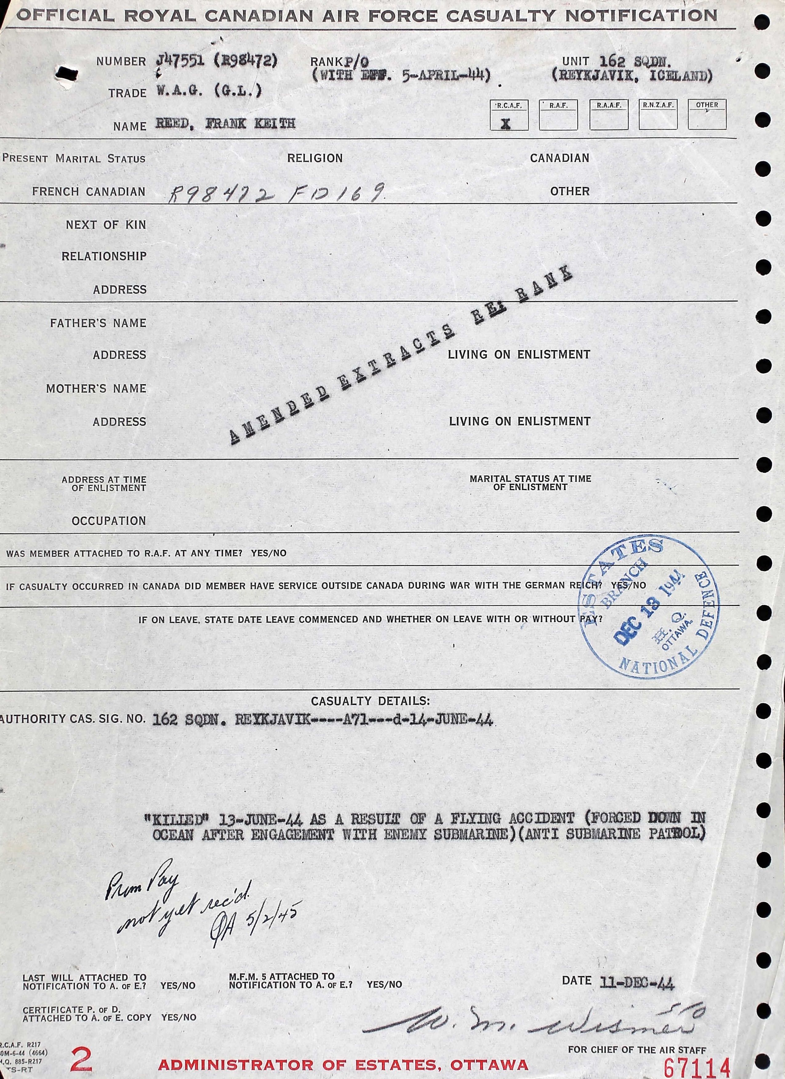 Circumstances of death registers