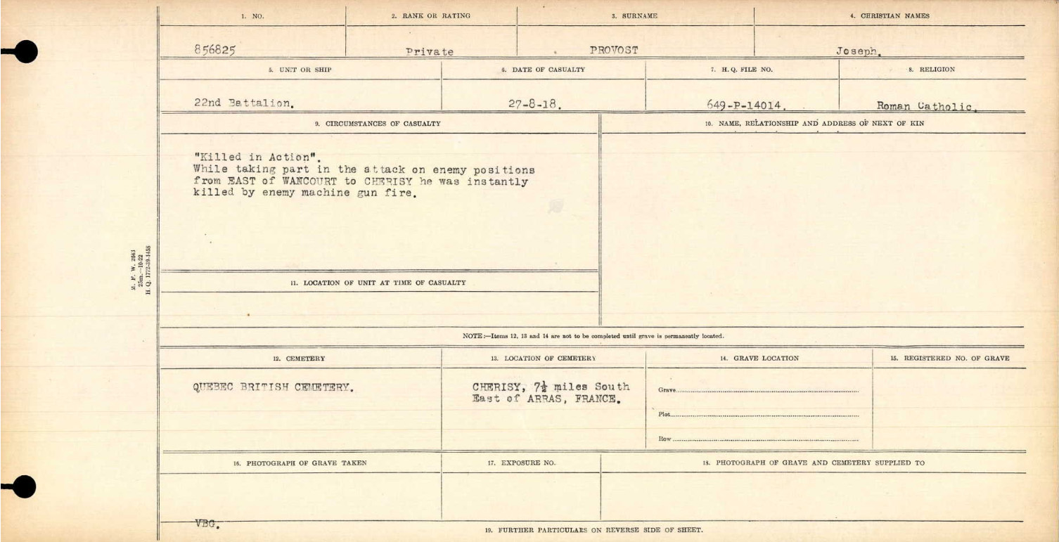 Circumstances of death registers