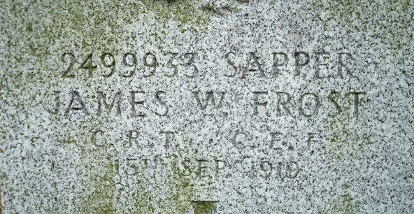 Inscription on Grave marker
