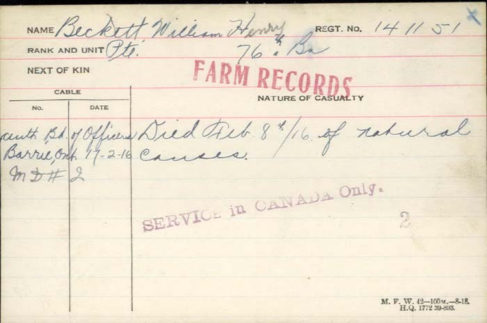 Photo of WILLIAM HENRY BECKETT