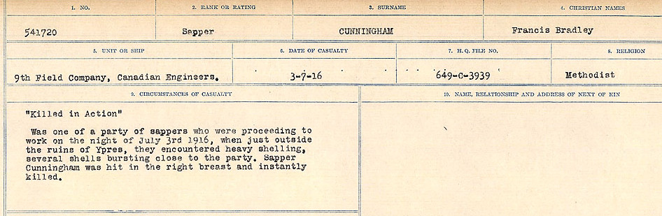 Circumstances of death registers