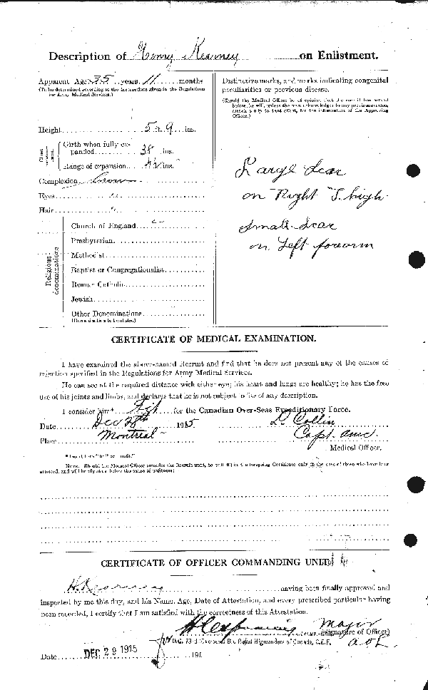 Attestation Papers (Reverse)