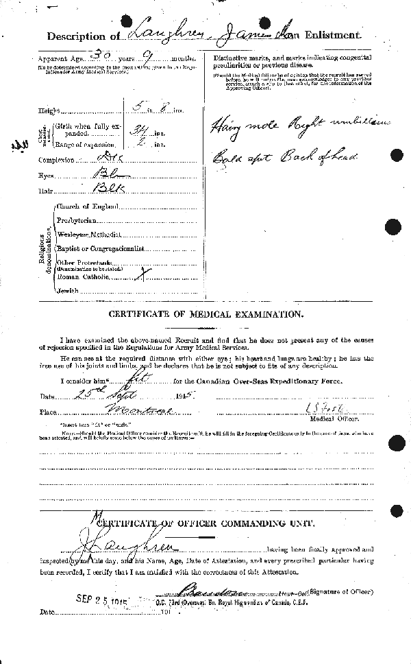 Attestation Papers (Reverse)