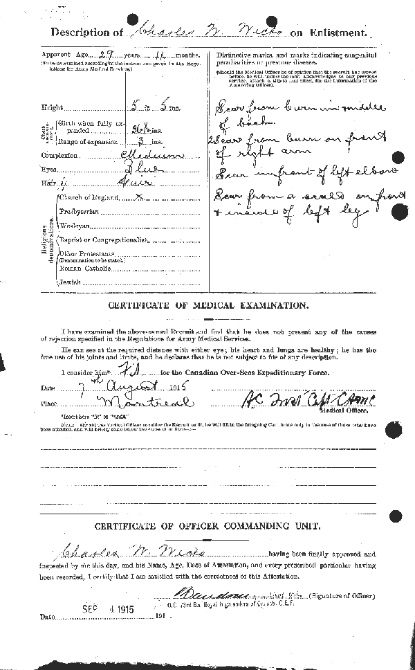 Attestation Papers (Reverse)