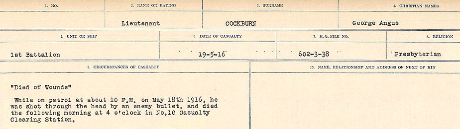 Circumstances of Death Registers