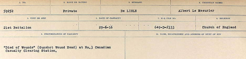 Circumstances of death registers